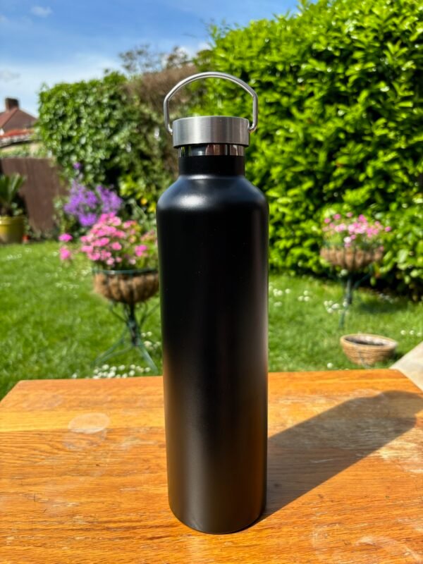 Charcoal Black 1L Pure Diligence 304 Stainless Steel Bottles